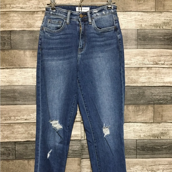 Flying Monkey Moon Legend Mom Jeans Women’s 25 (Inseam 29) Distressed Stretch - Picture 6 of 11